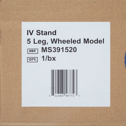 drive™ Disposable IV Stand Floor Stand 2 Hooks 5 Legs with Casters (1139254_CS)