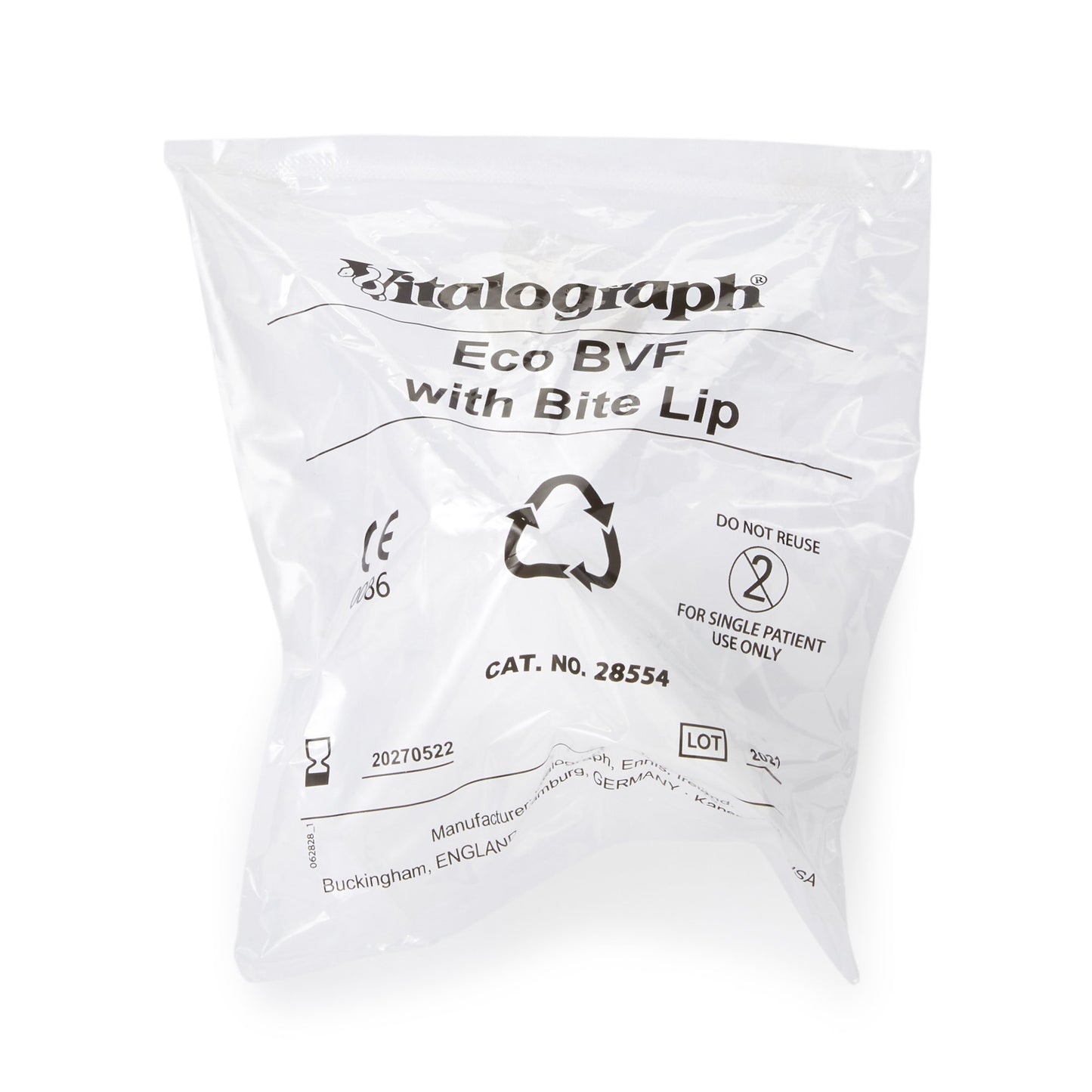 Vitalograph Medical Eco BVF Filter BVF with Plastic Bite Lip (75) For MediSoft and Office Spirometers (1130074_BX)