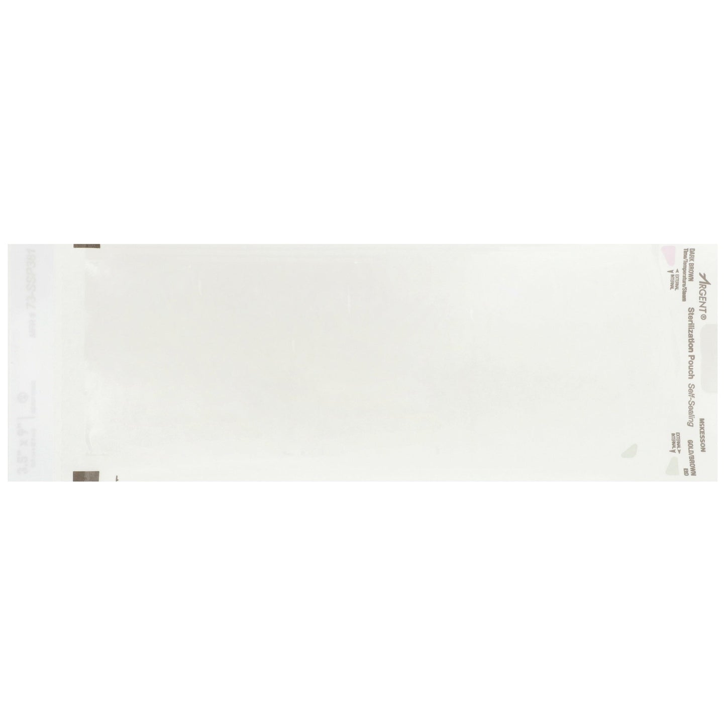 McKesson Argent™ Sure-Check® Sterilization Pouch Ethylene Oxide (EO) Gas / Steam 3-1/2 X 9 Inch Transparent / Blue Self Seal Paper / Film (527134_CS)