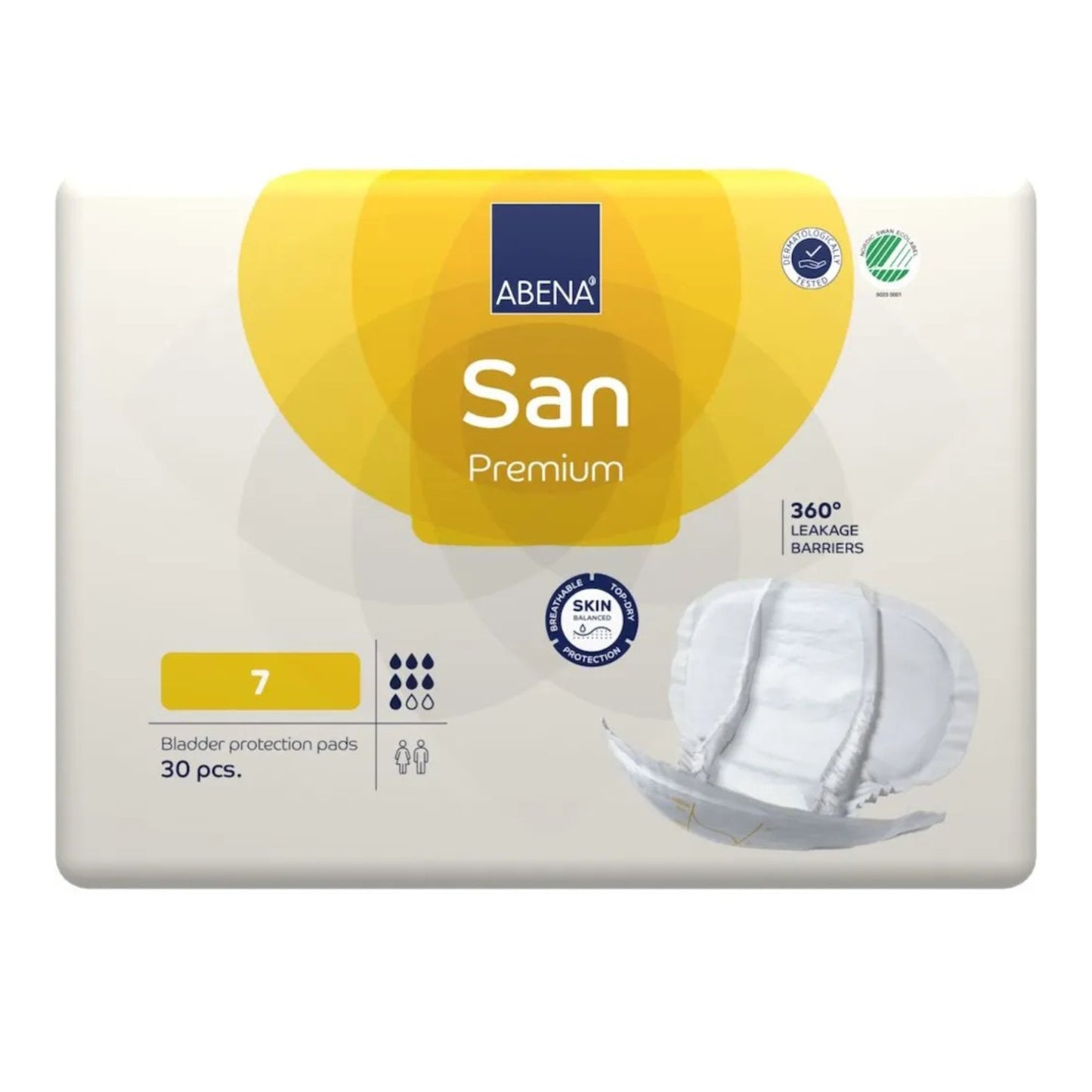 Abena® San Premium Incontinence Liner 14.1 X 24.8 Inch Heavy Absorbency Fluff / Polymer Core Size 7 (1218219_PK)