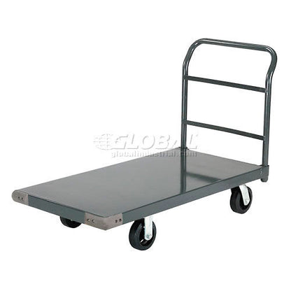 Global Industrial Steel Deck Platform Truck 72 x 36 2000 Lb. Capacity 6" Rubber Casters (WB952129)