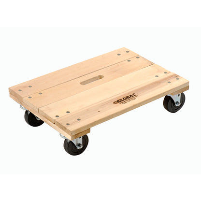 Global Industrial Hardwood Dolly with Solid Deck 24 x 16 1200 Lb. Capacity (WB952154B)