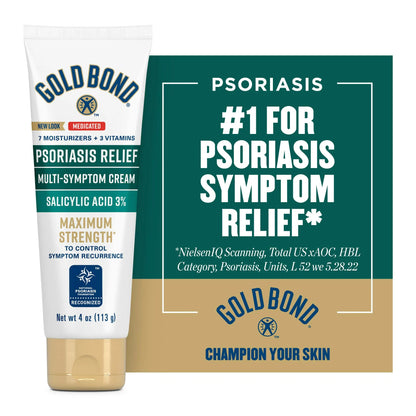 Gold Bond® Psoriasis Relief Medicated Multi-Symptom Psoriasis Cream 4 oz. Tube Unscented Cream (1230686_EA)