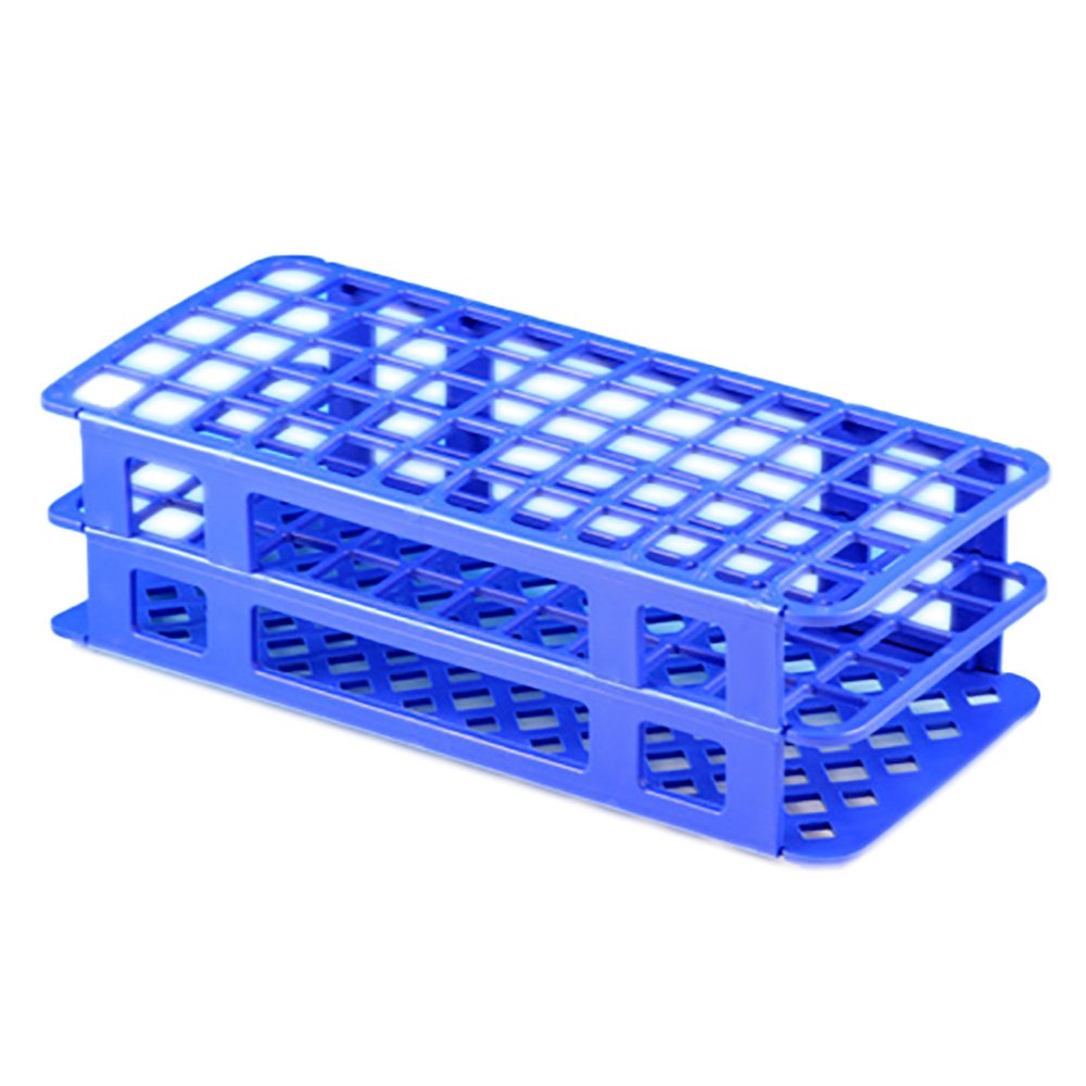Globe® Scientific 456500 Series Stacking Test Tube Rack 60 Place 15 to 17 mm Tube Size Blue 2-4/5 X 4-1/8 X 9-3/5 Inch (542530_EA)