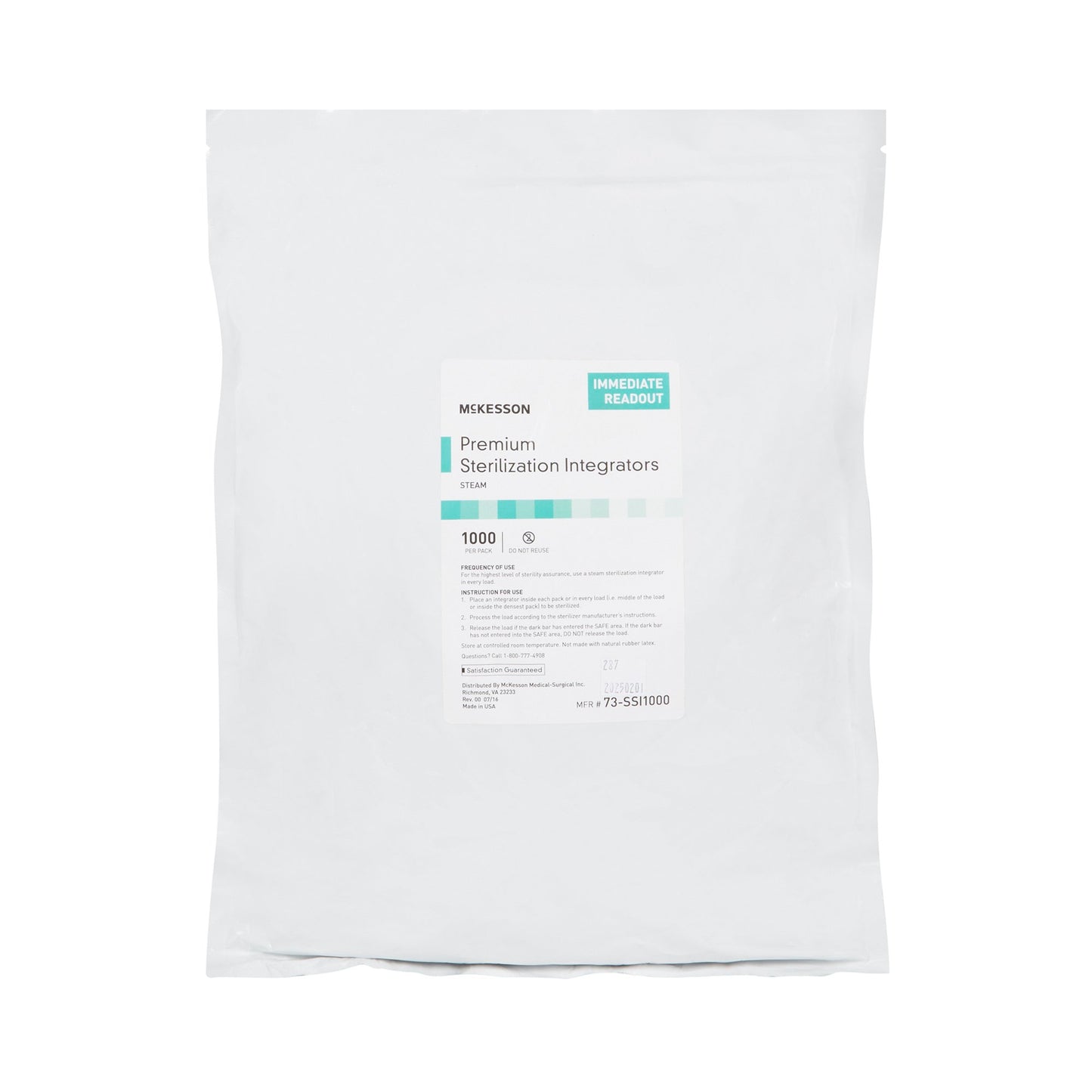 McKesson Sterilization Chemical Integrator Strip Steam 4 Inch Length (524537_CS)