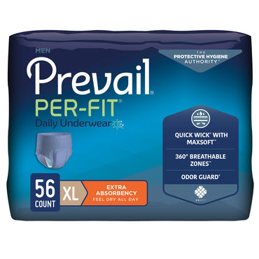 Prevail® Per-Fit® Male Adult Absorbent Underwear Pull On with Tear Away Seams X-Large Disposable Heavy Absorbency (881921_BG)