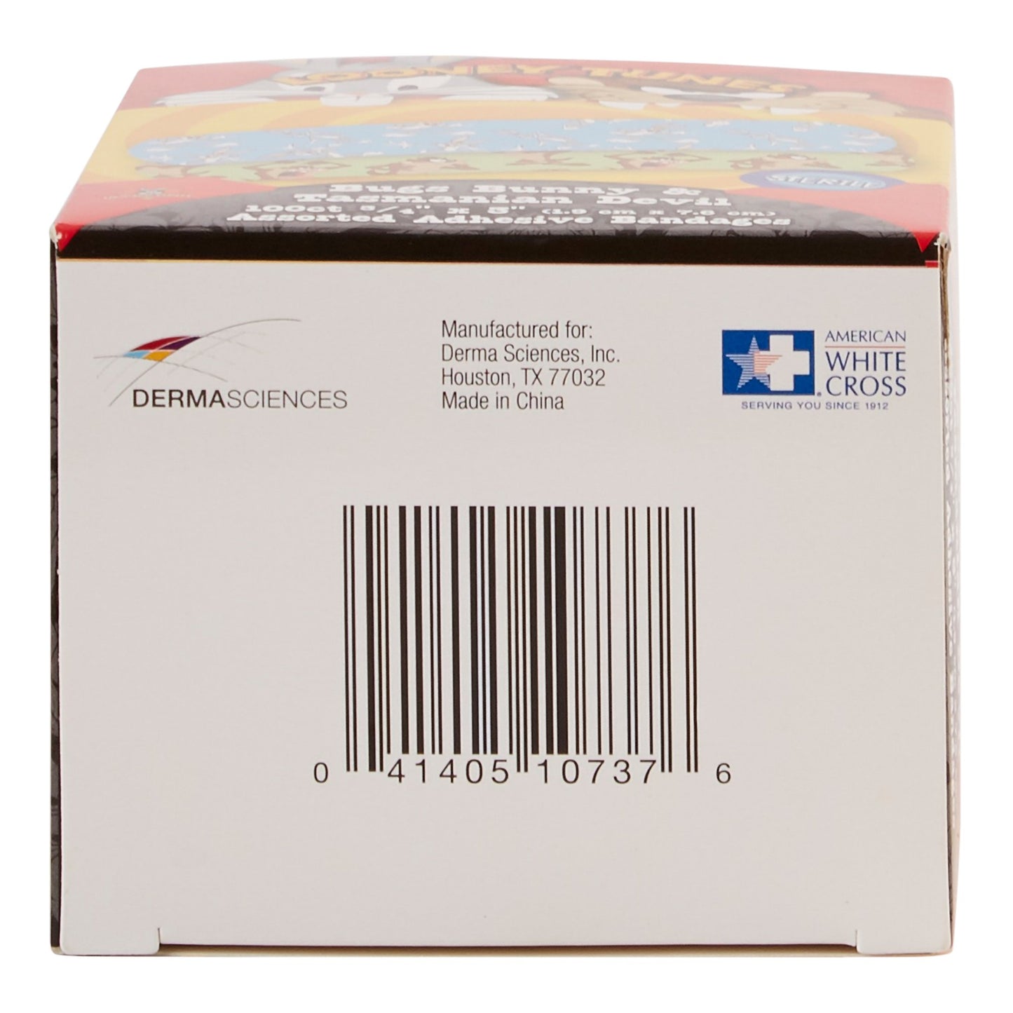 Looney Tunes™ Stat Strip® Adhesive Strip 3/4 X 3 Inch Plastic Rectangle Kid Design (Looney Tunes Bugs and Taz) Sterile (278007_CS)