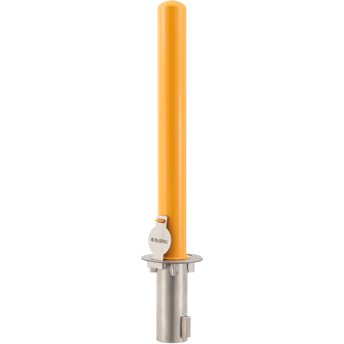 Global Industrial Removable Bollard W/Flush Mount Sleeve, 6"D x 36"H (WB670518)