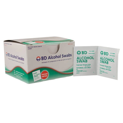 BD™ Alcohol Prep Pad 70% Strength Isopropyl Alcohol Individual Packet NonSterile (915121_EA)