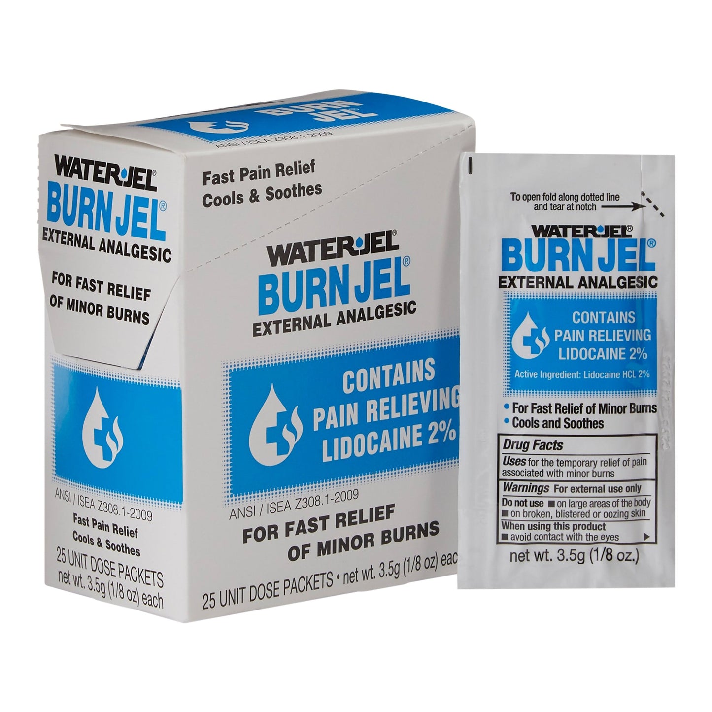 Water Jel® Burn Jel® Burn Relief Lidocaine Topical Gel 3.5 Gram Individual Packet (786977_BX)