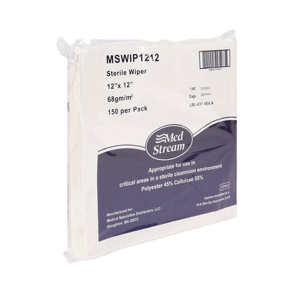 McKesson Cleanroom Wipe ISO Class 5 150 Count Bag 12 X 12 Inch Sterile Disposable (1139240_CS)