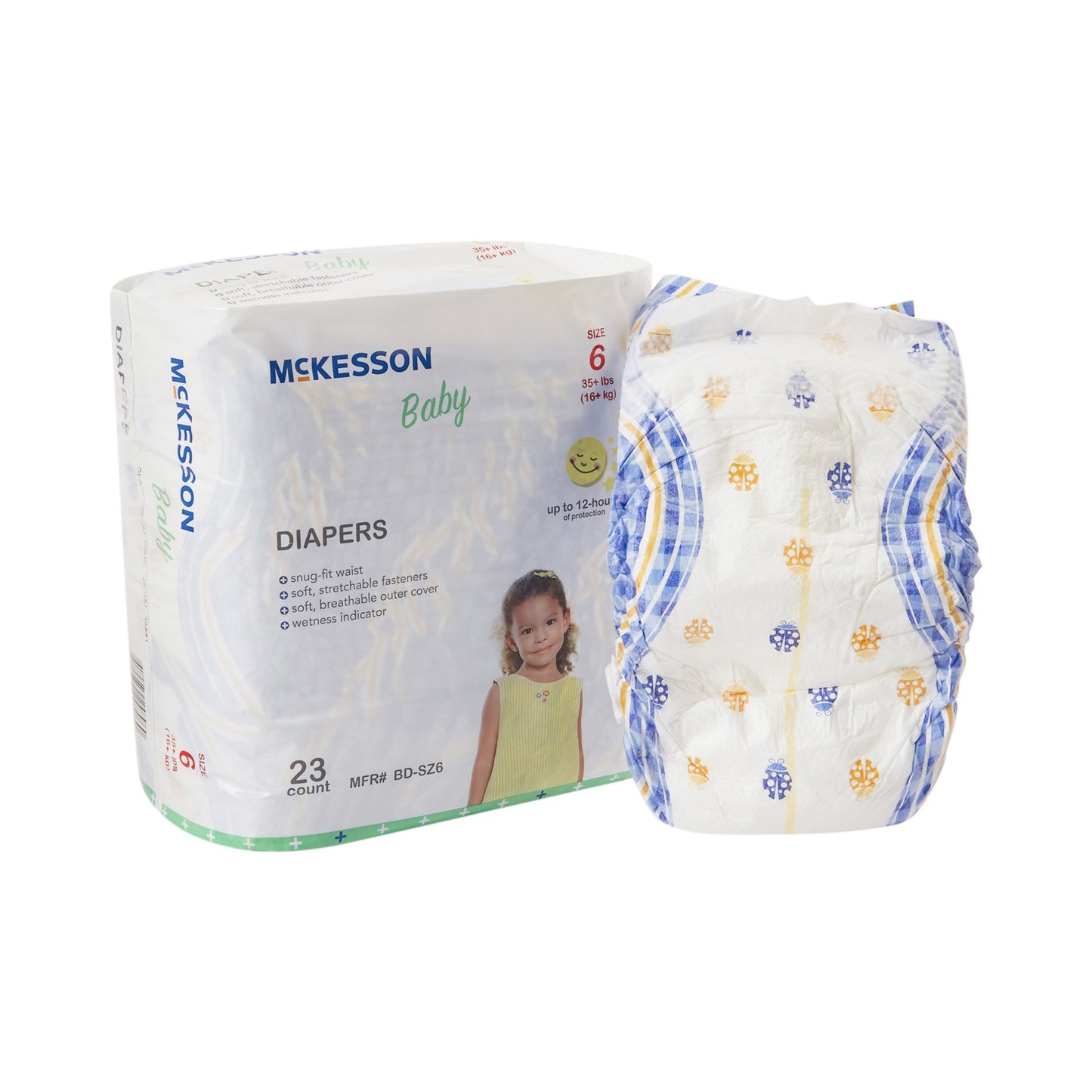 McKesson Unisex Baby Diaper Size 6 Disposable Heavy Absorbency (1144479_BG)