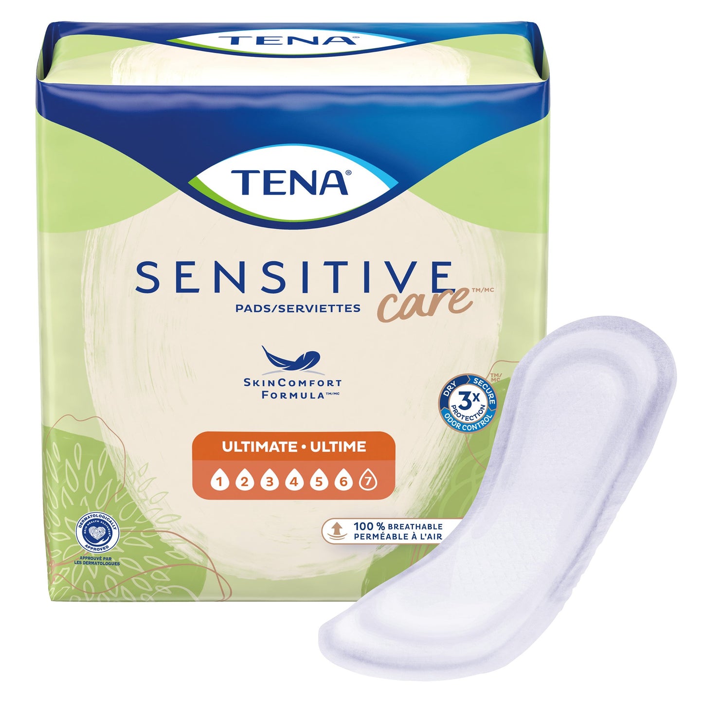 TENA® Sensitive Care Ultimate Bladder Control Pad 16 Inch Length Heavy Absorbency Dry-Fast Core™ One Size Fits Most (1009256_BG)