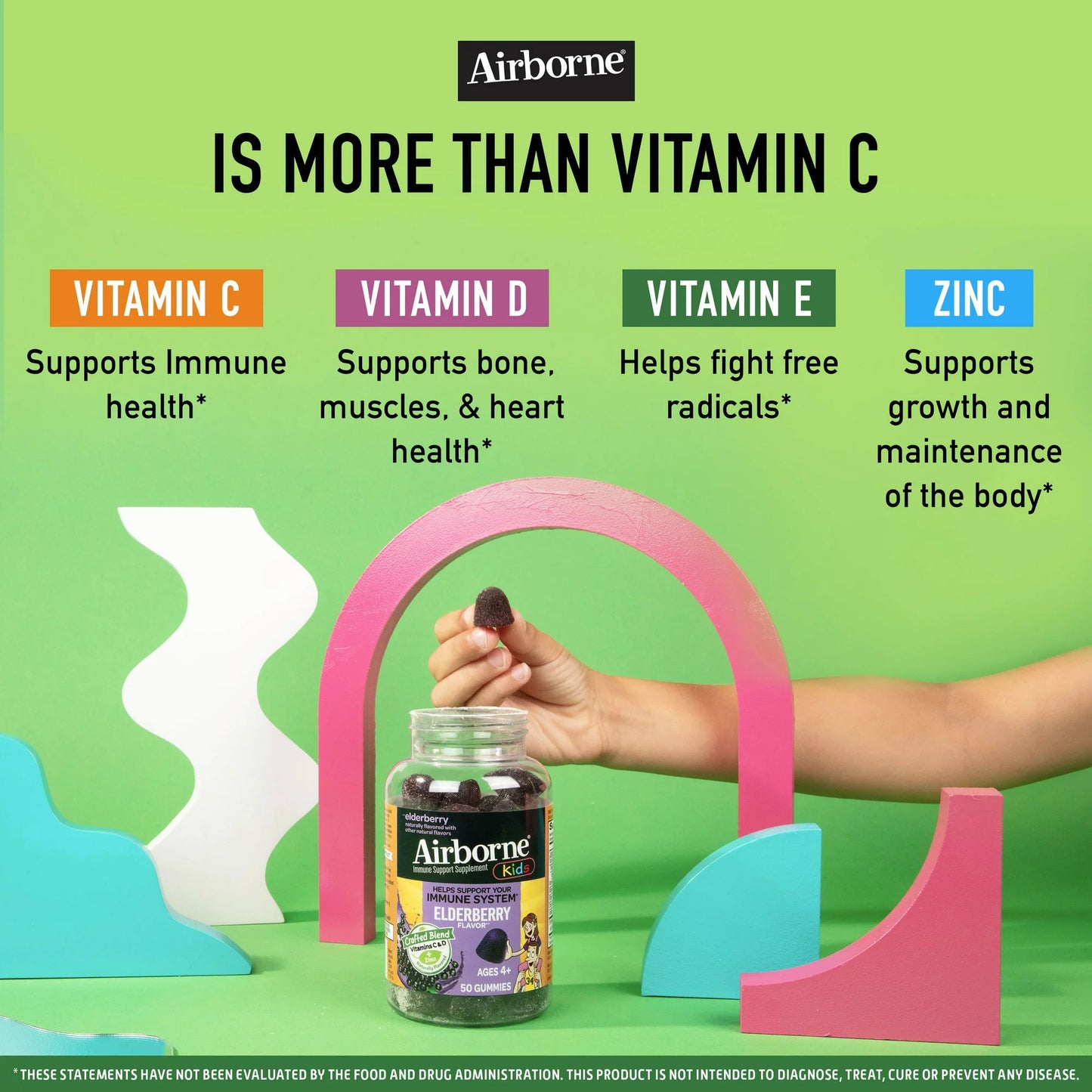 Airborne® Immune Support Supplement Gummy 50 per Bottle (1231251_BT)