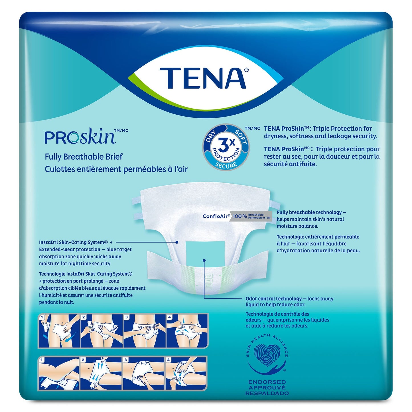 TENA ProSkin™ Super Unisex Adult Incontinence Brief Medium Disposable Heavy Absorbency (362657_BG)