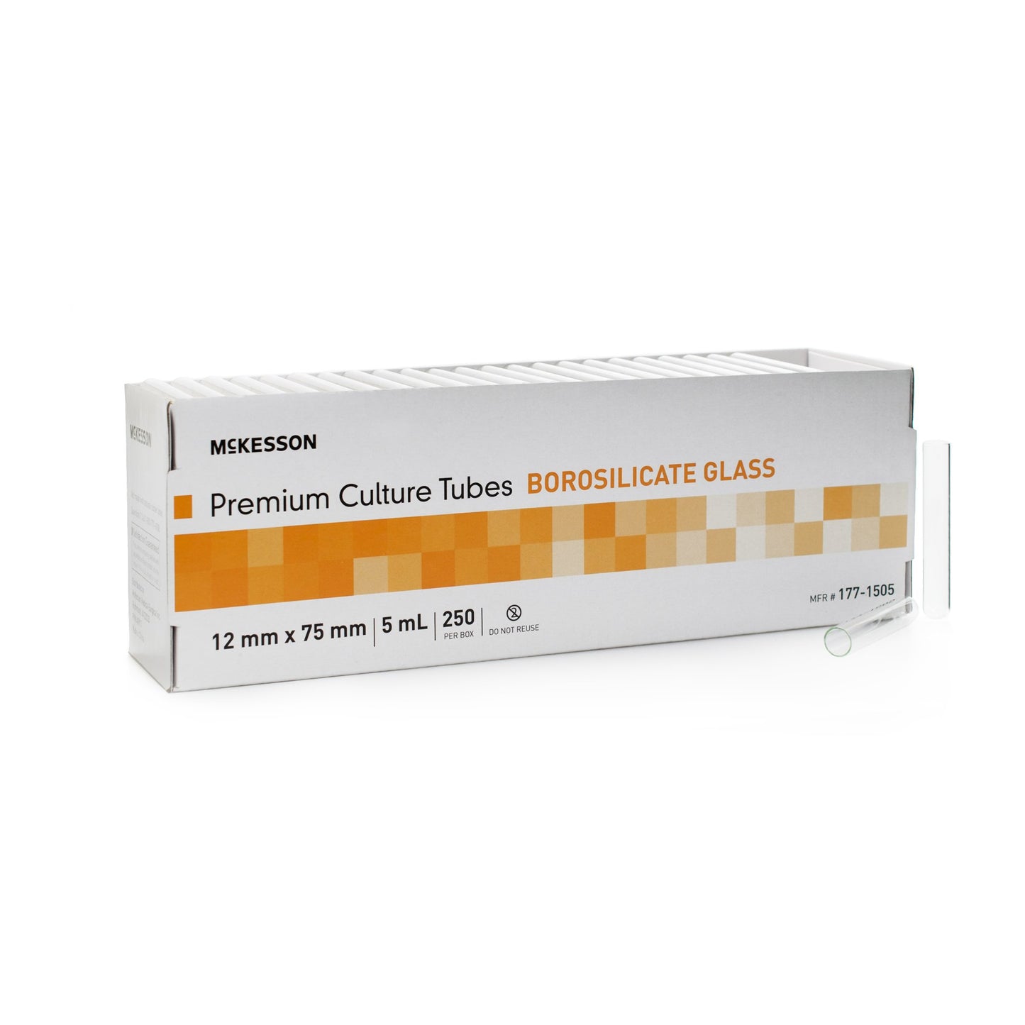 McKesson Test Tube Plain 5 mL Without Closure Glass Tube (1082085_BX)