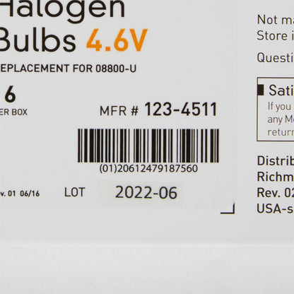McKesson Vaginal Specula Replacement Bulb Halogen 4.6 Volt 3 Watt (855140_BX)