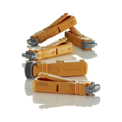 Unistik 3 Safety Lancet 21 Gauge Retractable Push Button Activation Finger (539417_BX)