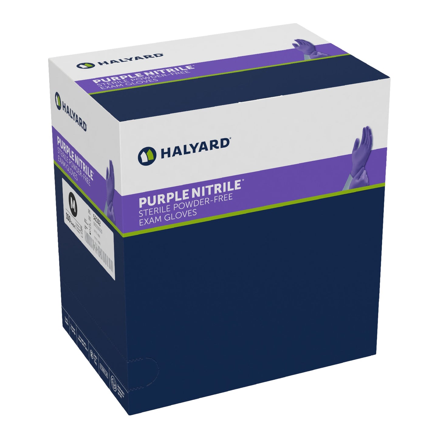 Purple Nitrile® Exam Glove Medium Sterile Single Nitrile Standard Cuff Length Textured Fingertips Purple Chemo Tested (407600_EA)