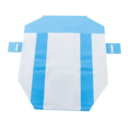 SMART-FOLD* H650 Sterilization Wrap White / Blue 40 X 47 Inch Dual Layer SMS Polypropylene Steam / EO Gas / Hydrogen Peroxide (832279_BG)