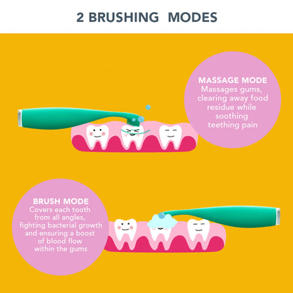 ISSA™ baby Sonic Toothbrush Kiwi Green Panda Ages Birth to 4 Years Silicone (1252886_EA)