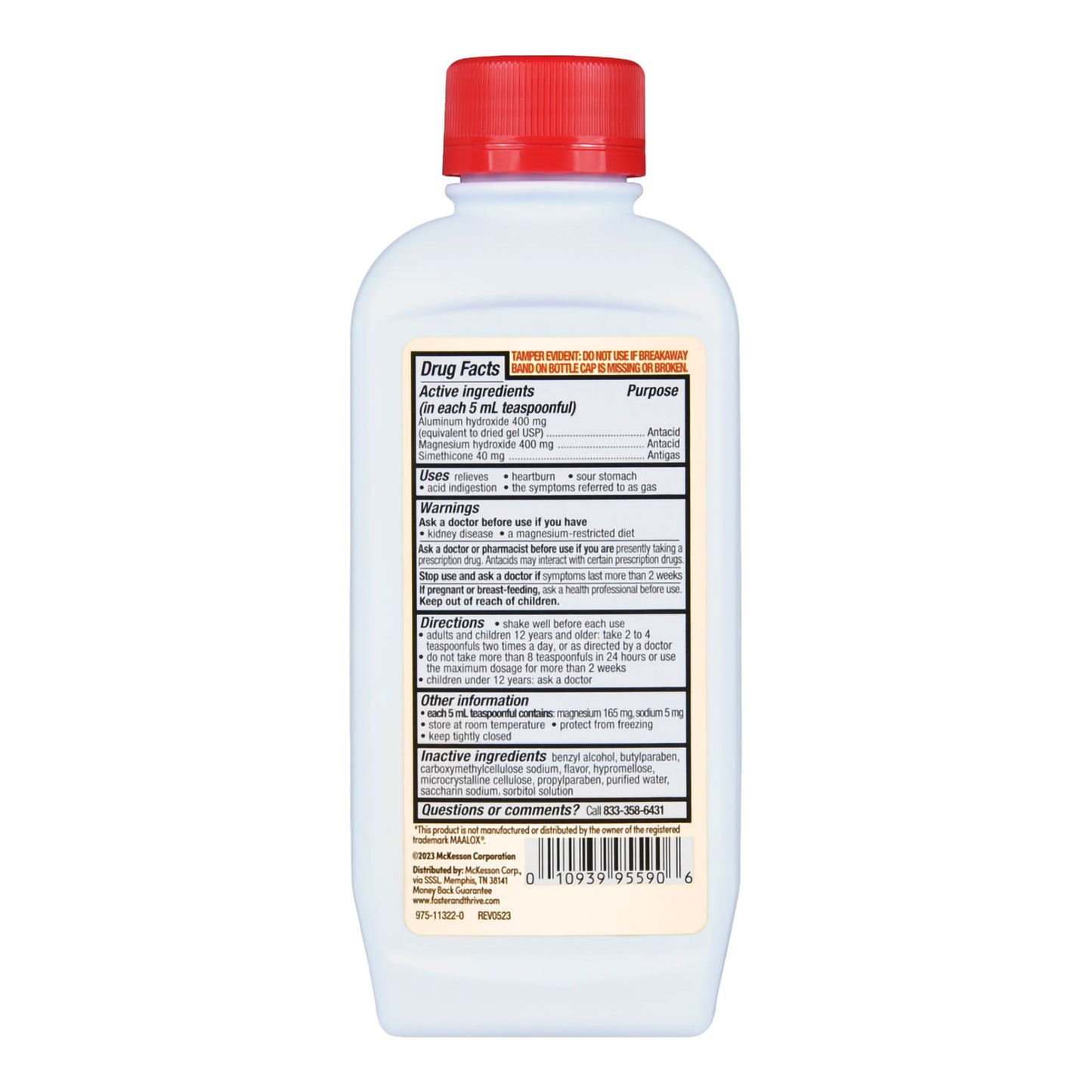 Foster & Thrive™ Antacid 400 mg - 40 mg Strength Liquid 12 oz. (1238939_EA)