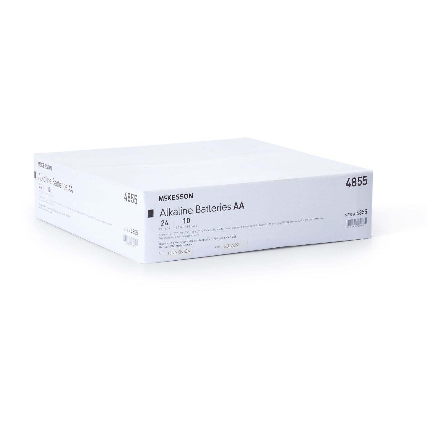 McKesson Alkaline Battery AA Cell 1.5V Disposable 24 Pack (911657_CS)