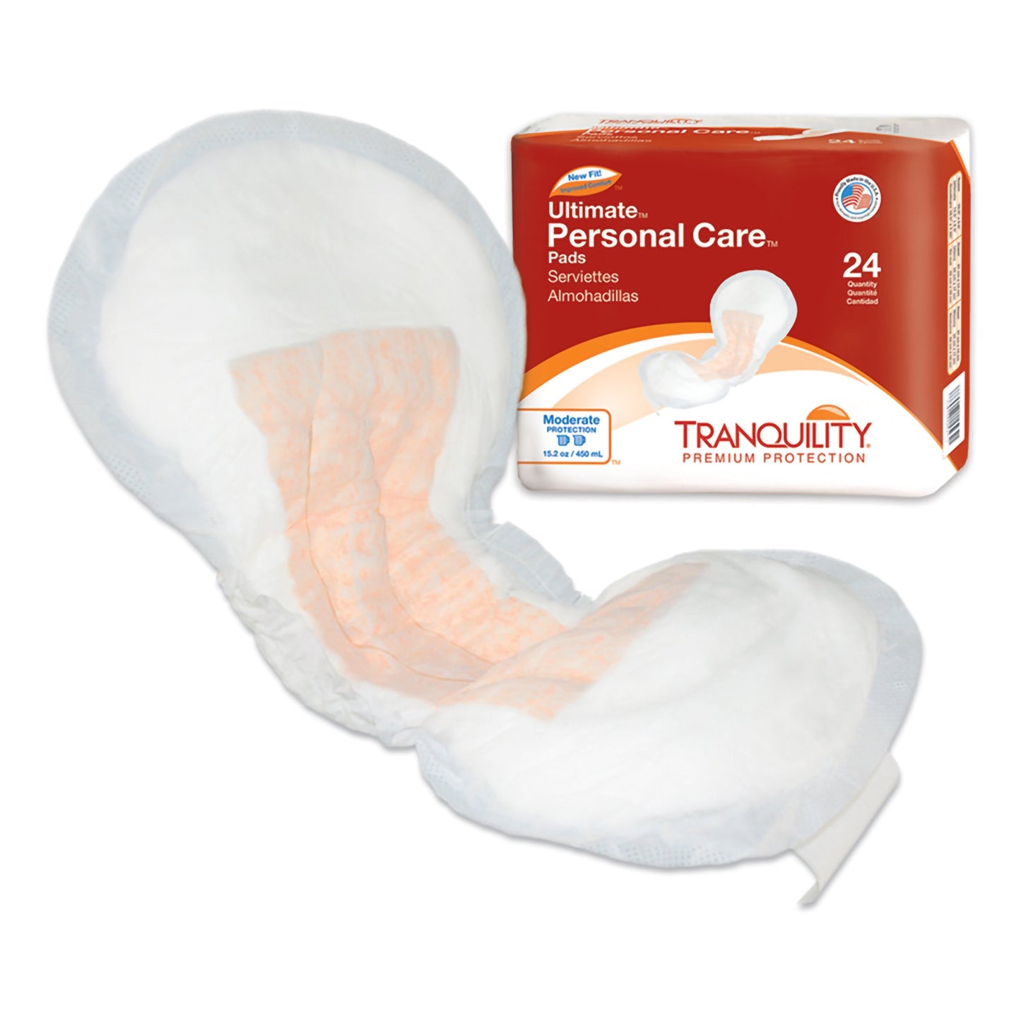 Tranquility® Personal Care Bladder Control Pad 6-1/2 X 13-1/2 Inch Heavy Absorbency Super Absorbent Core One Size Fits Most (816453_CS)