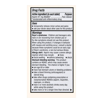 Foster & Thrive™ Pain Relief 81 mg Strength Aspirin Tablet 180 per Bottle (1238965_BT)