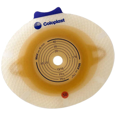 SenSura® Click Ostomy Barrier Precut, Standard Wear Double Layer Adhesive 60 mm Flange Blue Code System 1-9/16 Inch Opening (668064_BX)