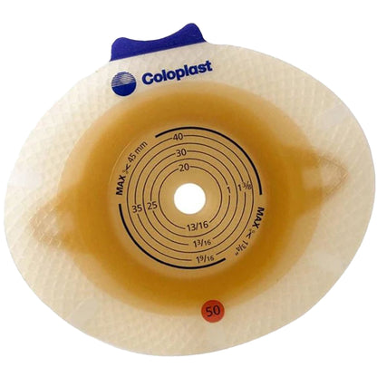 SenSura® Click Ostomy Barrier Precut, Standard Wear Double Layer Adhesive 60 mm Flange Blue Code System 1-9/16 Inch Opening (668064_BX)