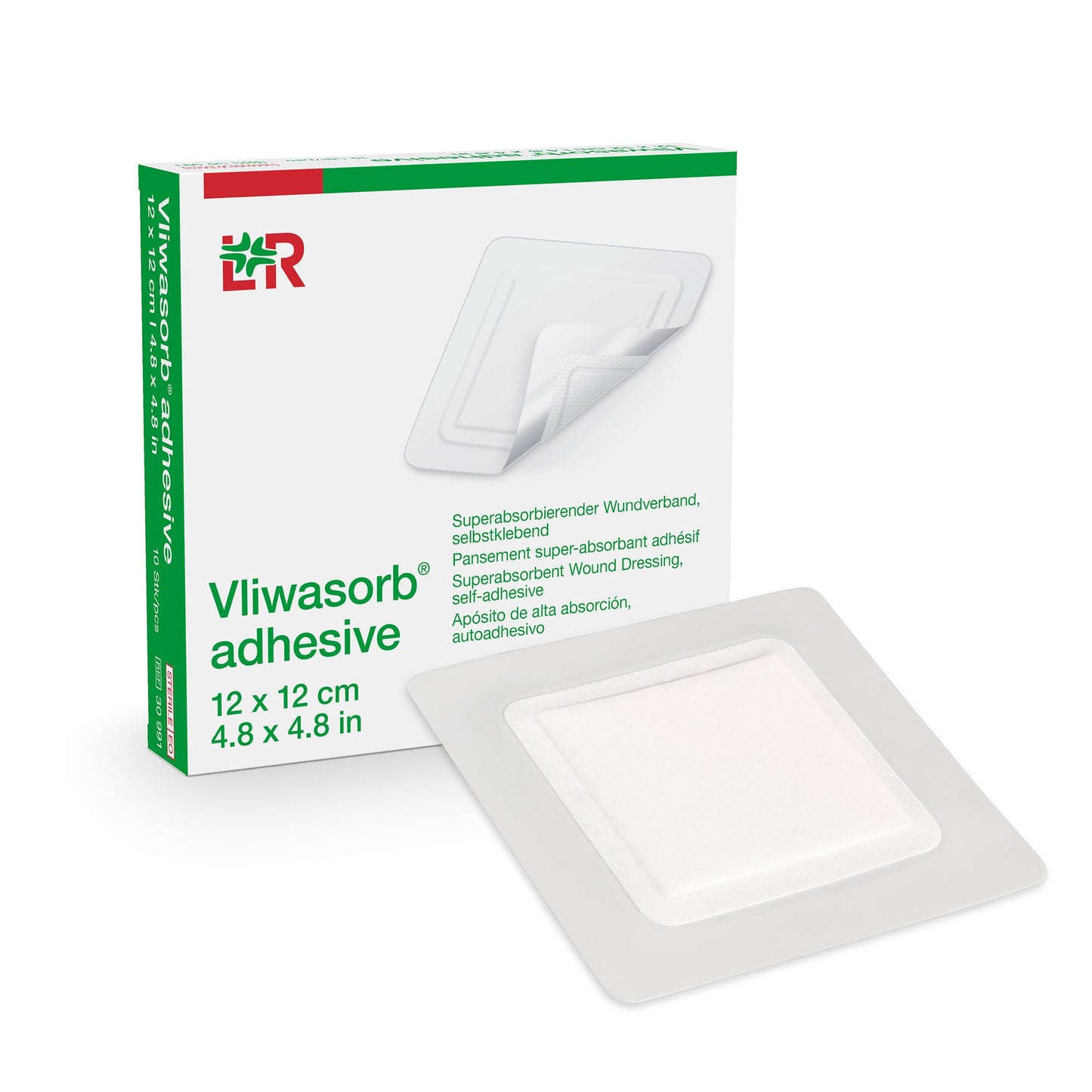 Vliwasorb® Border Super Absorbent Dressing Polyacrylate Adhesive 5 X 5 Inch Square (1254653_BX)
