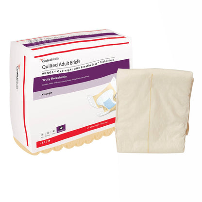 Wings™ Overnight Quilted Unisex Adult Incontinence Brief X-Large Disposable Heavy Absorbency (864861_BG)