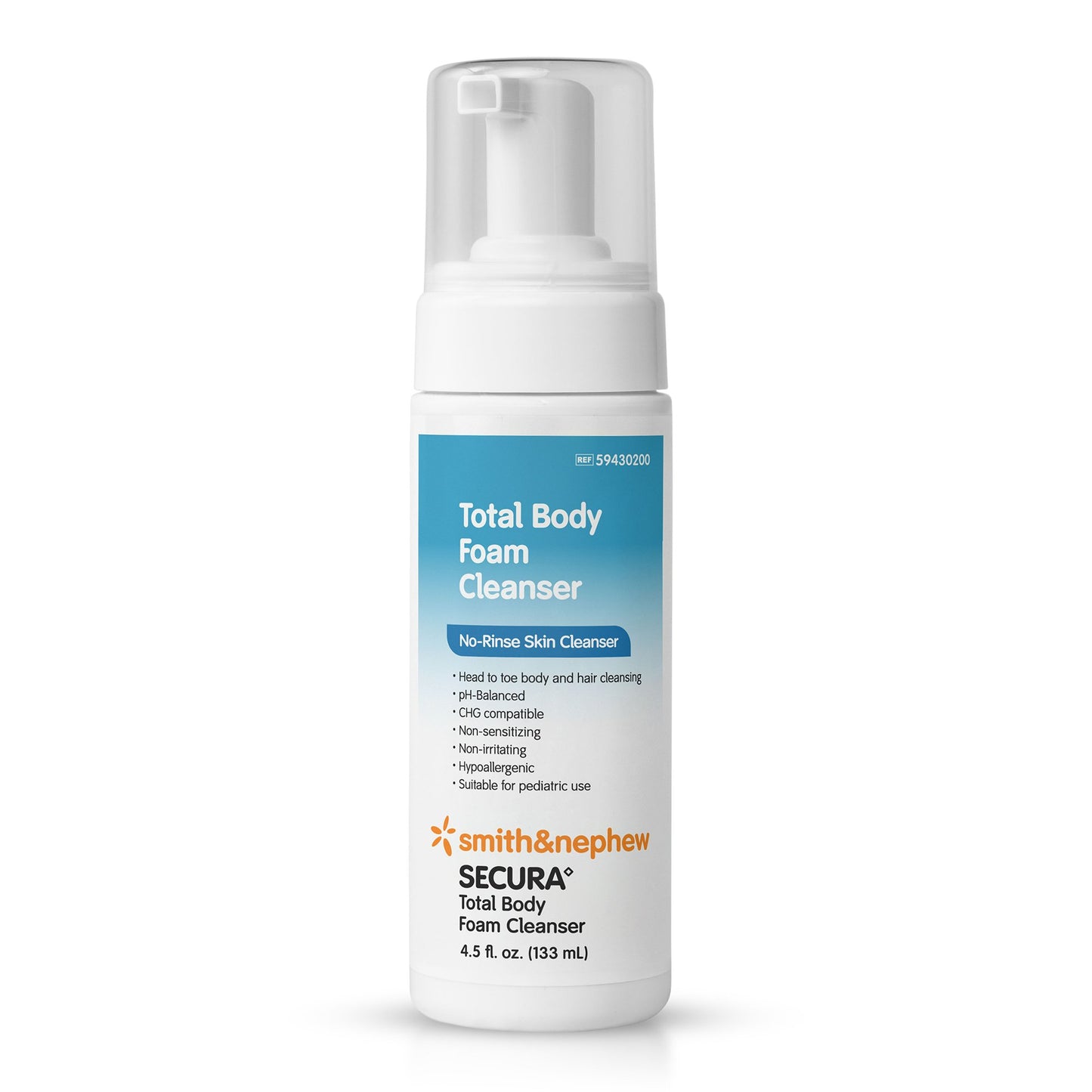 Secura™ Total Body Rinse-Free Antimicrobial Body Wash Foaming 4.5 oz. Bottle Scented (275521_BL)