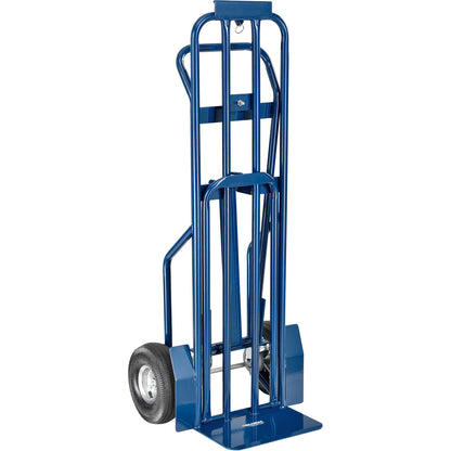 Global Industrial Steel 3-In-1 Convertible Hand Truck With Pneumatic Wheels, 600 Lb. Cap. (WB983130)