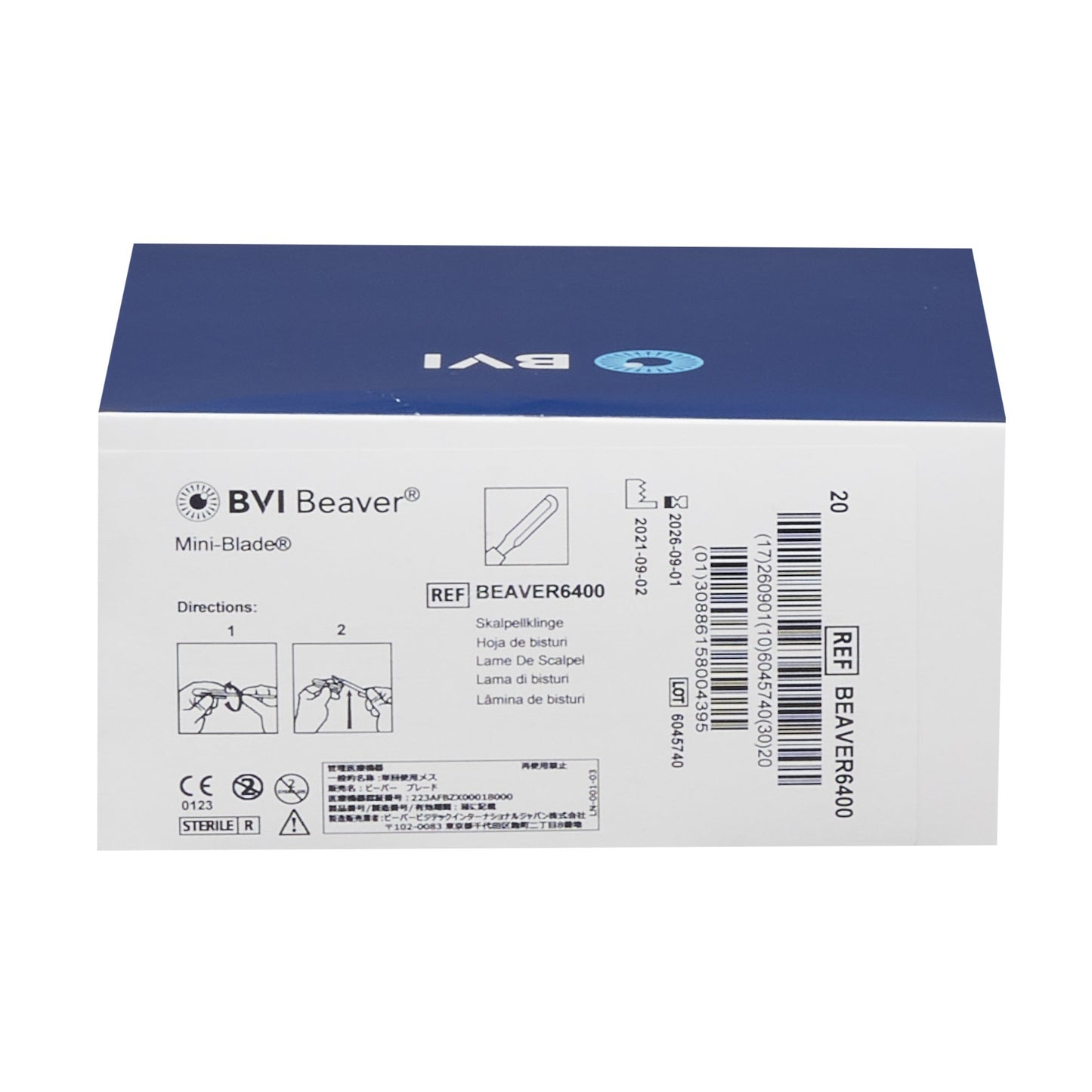 Beaver® 6400 Mini-Blade® Surgical Blade Stainless Steel No. 6400 Sterile (802055_BX)