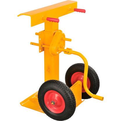 Global Industrial Hand Crank Trailer Stand, Semi-Pneumatic Wheels, 100,000 Lb. Static Cap. (WB985433)