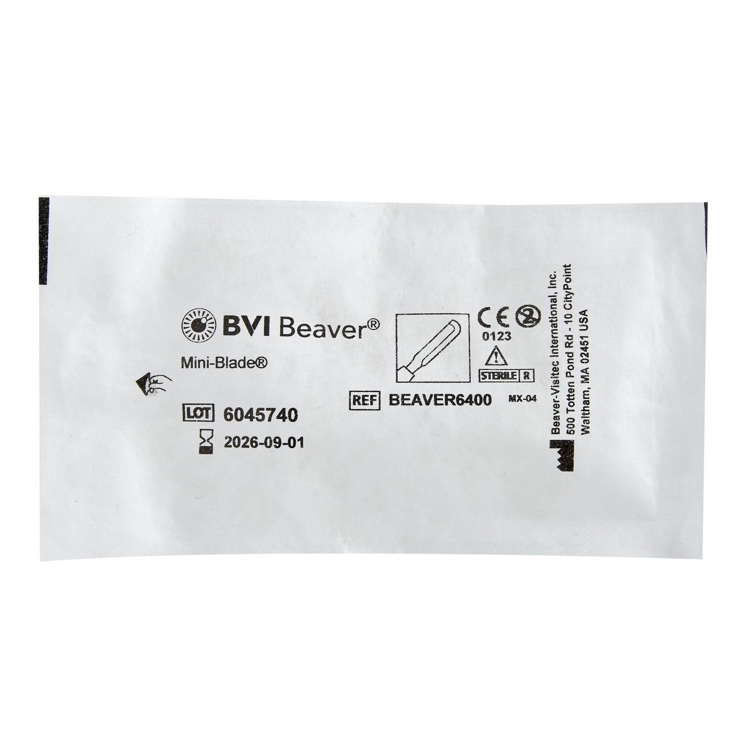 Beaver® 6400 Mini-Blade® Surgical Blade Stainless Steel No. 6400 Sterile (802055_BX)