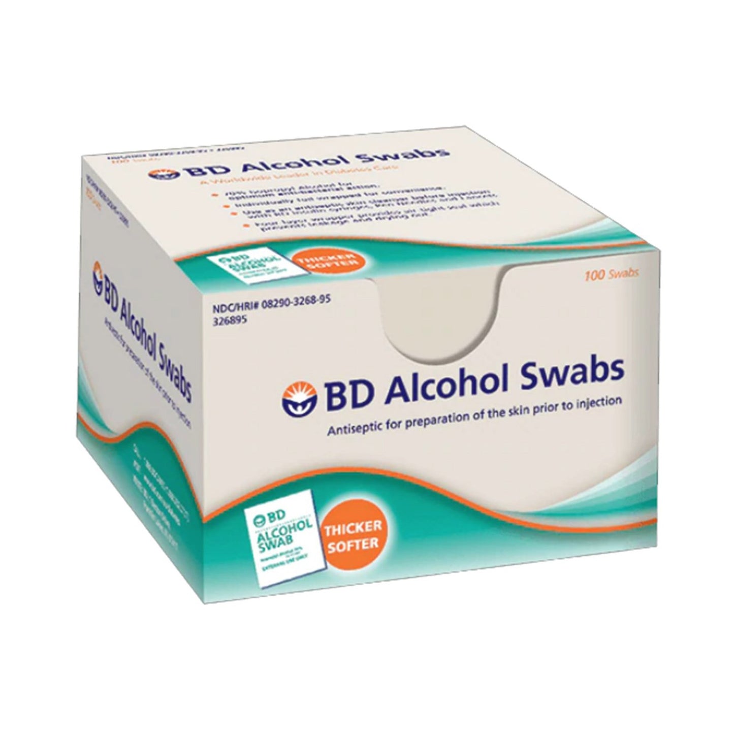 BD™ Alcohol Prep Pad 70% Strength Isopropyl Alcohol Individual Packet NonSterile (915121_EA)