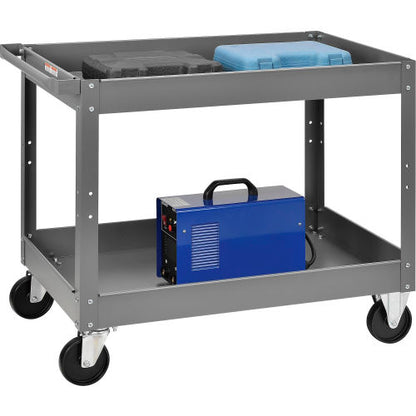 Global Industrial Steel Stock Cart w/2 Shelves, 500 lb. Capacity, 36"L x 24"W x 32"H (WB988840)