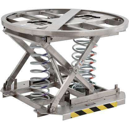 Global Industrial Stainless Steel Spring-Actuated Pallet Carousel & Skid Positioner (WB988940)