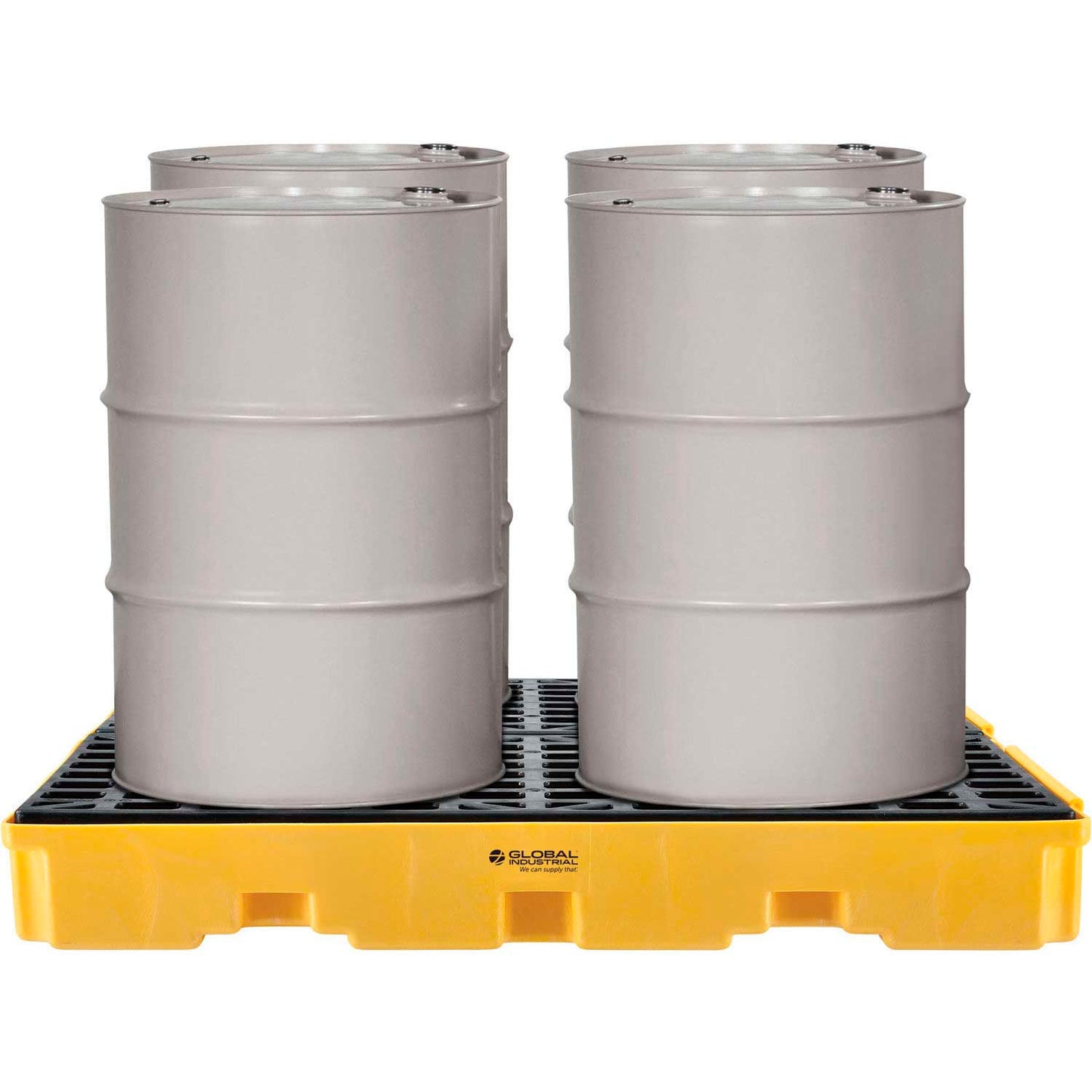 Global Industrial 4-Drum Spill Containment Modular Platform - 2 Piece - Assembled (WB988953)