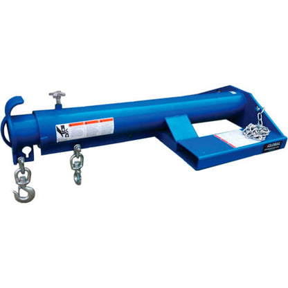 Global Industrial Shorty Telescoping Forklift Jib Boom Crane, 55-1/4" - 93"L, 4000 Lbs. Cap. (WB989045)