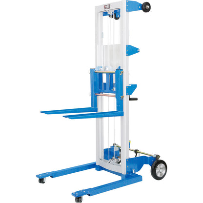 Global Industrial Lightweight Hand Operated Lift Truck, 500 Lb. Capacity Straddle Legs (WB989051)