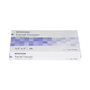 McKesson Facial Tissue White 5-7/10 X 7 Inch 40 Count (1040597_BX)