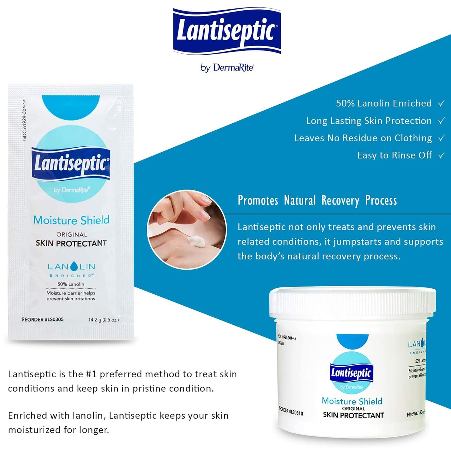 Lantiseptic® Moisture Shield Skin Protectant 5 Gram Individual Packet Lanolin Scent Ointment (579616_CS)