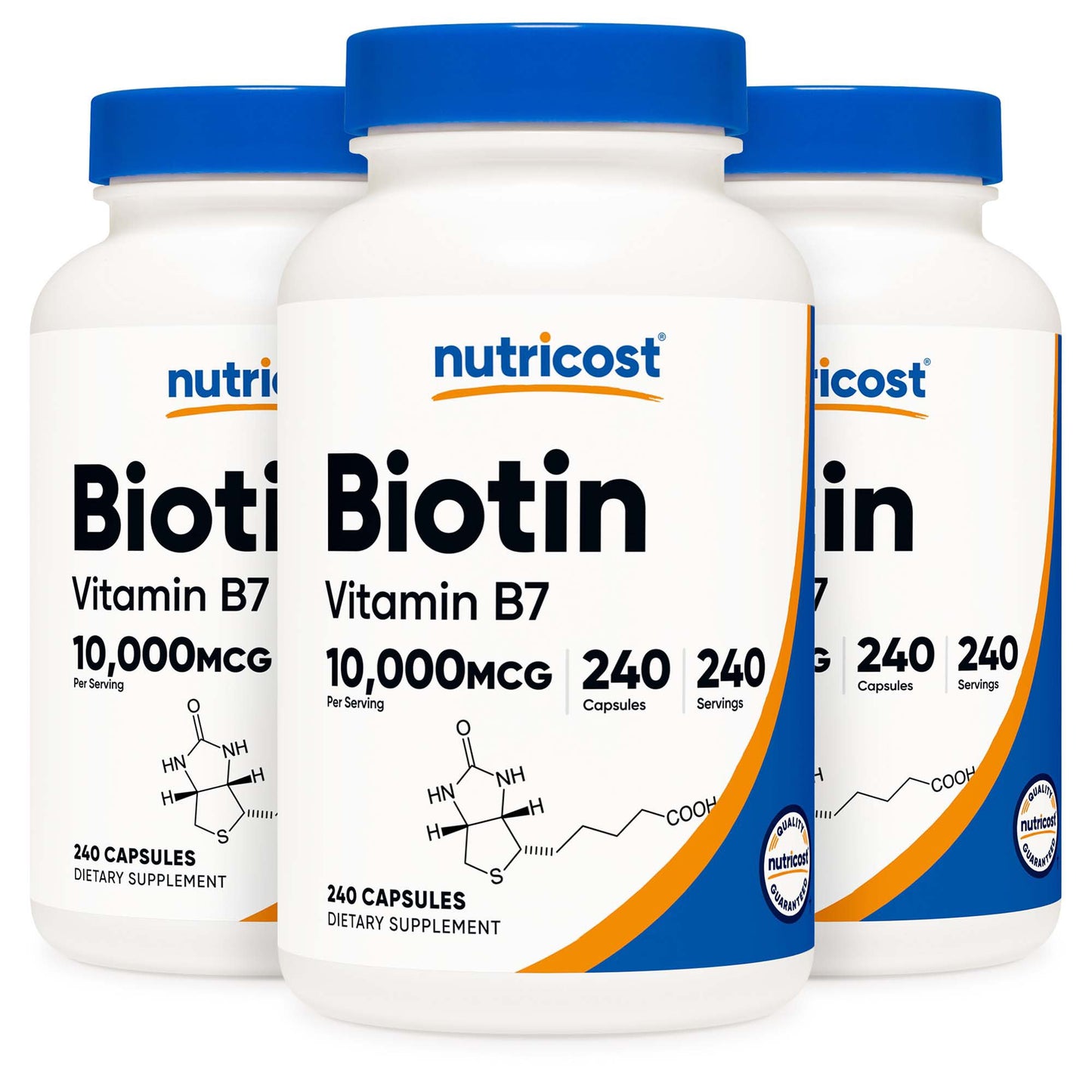 nutricost® Dietary Supplement Biotin 10 mg Strength Capsule 240 Per Bottle (1270255_BT)