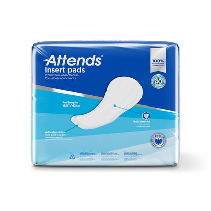 Attends® Insert Pad Incontinence Liner 16-1/2 Inch Length Heavy Absorbency Polymer Core One Size Fits Most (1186543_CS)