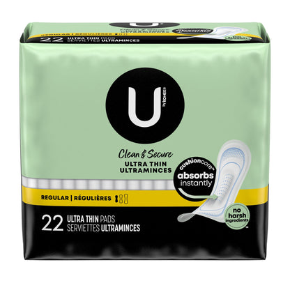U by Kotex® Feminine Pad Ultra Thin Regular Absorbency (1094708_BG)