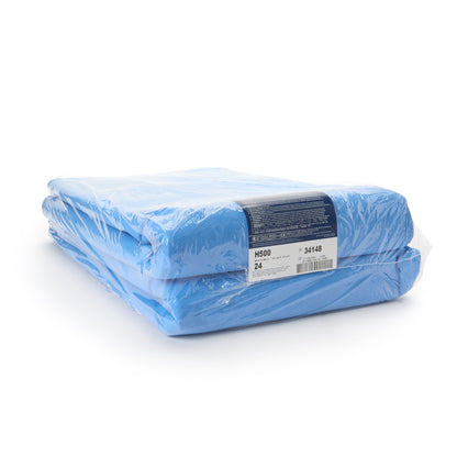 QUICK CHECK* H500 Sterilization Wrap White / Blue 48 X 48 Inch Dual Layer SMS Polypropylene Steam / EO Gas / Hydrogen Peroxide (809427_CS)